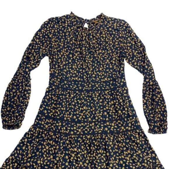 Superdry Richelle Floral Long Sleeve A-Line Dress 4 - Picture 7 of 10